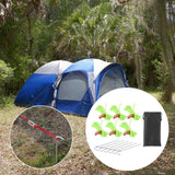 Maxbell 6Pcs/Pack Reflective Cord Tent Guyline Rope Set for Hiking Canopy Shelter