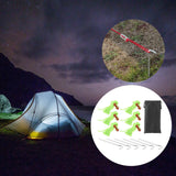 Maxbell 6Pcs/Pack Reflective Cord Tent Guyline Rope Set for Hiking Canopy Shelter