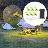 Maxbell 6Pcs/Pack Reflective Cord Tent Guyline Rope Set for Hiking Canopy Shelter