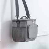 Maxbell Insulated Lunch Bag Lunch Boxes with Side Mesh Pocket for Travel Work Picnic Gray