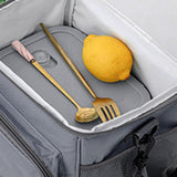 Maxbell Insulated Lunch Bag Lunch Boxes with Side Mesh Pocket for Travel Work Picnic Gray