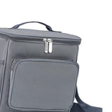 Maxbell Insulated Lunch Bag Lunch Boxes with Side Mesh Pocket for Travel Work Picnic Gray