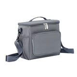 Maxbell Insulated Lunch Bag Lunch Boxes with Side Mesh Pocket for Travel Work Picnic Gray