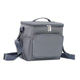 Maxbell Insulated Lunch Bag Lunch Boxes with Side Mesh Pocket for Travel Work Picnic Gray
