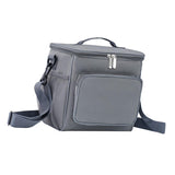 Maxbell Insulated Lunch Bag Lunch Boxes with Side Mesh Pocket for Travel Work Picnic Gray