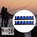 Maxbell 6 Fishing Pole Holder Storage Organizer Horizontal Mount EVA Foam Grip Blue
