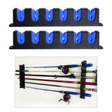 Maxbell 6 Fishing Pole Holder Storage Organizer Horizontal Mount EVA Foam Grip Blue