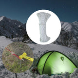 Maxbell GLOW IN THE DARK REFLECTIVE ROPES 31M TENT CAMPING ROPE White