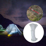 Maxbell GLOW IN THE DARK REFLECTIVE ROPES 31M TENT CAMPING ROPE White