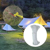 Maxbell GLOW IN THE DARK REFLECTIVE ROPES 31M TENT CAMPING ROPE White