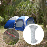 Maxbell GLOW IN THE DARK REFLECTIVE ROPES 31M TENT CAMPING ROPE White