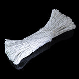 Maxbell GLOW IN THE DARK REFLECTIVE ROPES 31M TENT CAMPING ROPE White