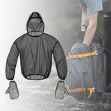 Maxbell Breathable Fishing Hood Jacket with Gloves Mesh W/ Hood Outdoor Camping L XL