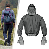 Maxbell Breathable Fishing Hood Jacket with Gloves Mesh W/ Hood Outdoor Camping L XL