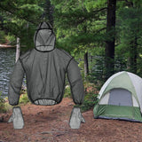 Maxbell Breathable Fishing Hood Jacket with Gloves Mesh W/ Hood Outdoor Camping L XL