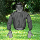 Maxbell Breathable Fishing Hood Jacket with Gloves Mesh W/ Hood Outdoor Camping L XL