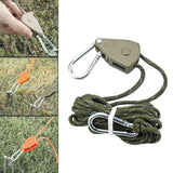 Maxbell Awning Wind Rope Lightweight Tent Fixed Buckle Guylines for Canopy Camping Green