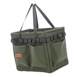Maxbell Portable Oxford Multi Pockets Garden Tool Storage Tote Bag for Outdoor Green