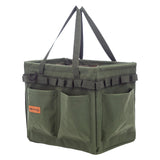 Maxbell Portable Oxford Multi Pockets Garden Tool Storage Tote Bag for Outdoor Green