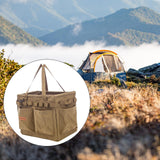 Maxbell Portable Oxford Multi Pockets Garden Tool Storage Tote Bag for Outdoor Khaki