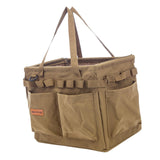 Maxbell Portable Oxford Multi Pockets Garden Tool Storage Tote Bag for Outdoor Khaki