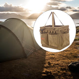 Maxbell Portable Oxford Multi Pockets Garden Tool Storage Tote Bag for Outdoor Khaki