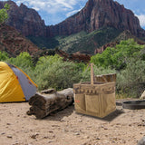 Maxbell Portable Oxford Multi Pockets Garden Tool Storage Tote Bag for Outdoor Khaki