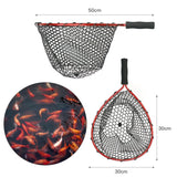 Maxbell Fishing Landing Net No Folding Fish Trap Shrimp Cage Dip Big Fish red
