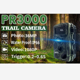Maxbell Huntings Trail Camera 36MP IR Lights Display HD for Game
