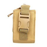 Maxbell 1PC Radio Pouch Holder Lightweight Portable Waist Bag Universal for Camping Khaki