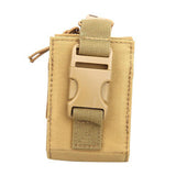 Maxbell 1PC Radio Pouch Holder Lightweight Portable Waist Bag Universal for Camping Khaki