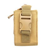 Maxbell 1PC Radio Pouch Holder Lightweight Portable Waist Bag Universal for Camping Khaki