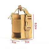 Maxbell 1PC Radio Pouch Holder Lightweight Portable Waist Bag Universal for Camping Khaki