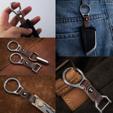 Maxbell Outdoor Titanium Car Key Chain with Key Ring Hang Buckle Tool