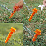 Maxbell 10Pcs Portable Tent Pegs Tent Accessories Spikes for Picnic Beach Gardening orange