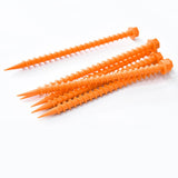 Maxbell 10Pcs Portable Tent Pegs Tent Accessories Spikes for Picnic Beach Gardening orange