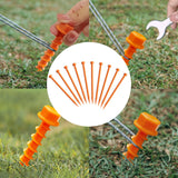 Maxbell 10Pcs Portable Tent Pegs Tent Accessories Spikes for Picnic Beach Gardening orange