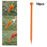 Maxbell 10Pcs Portable Tent Pegs Tent Accessories Spikes for Picnic Beach Gardening orange