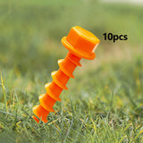 Maxbell 10Pcs Portable Tent Pegs Tent Accessories Spikes for Picnic Beach Gardening orange