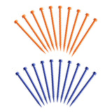 Maxbell 10Pcs Portable Tent Pegs Tent Accessories Spikes for Picnic Beach Gardening orange