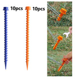 Maxbell 10Pcs Portable Tent Pegs Tent Accessories Spikes for Picnic Beach Gardening orange
