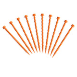 Maxbell 10Pcs Portable Tent Pegs Tent Accessories Spikes for Picnic Beach Gardening orange