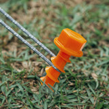Maxbell 10Pcs Portable Tent Pegs Tent Accessories Spikes for Picnic Beach Gardening orange