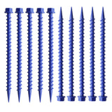 Maxbell 10Pcs Portable Tent Pegs Tent Accessories Spikes for Picnic Beach Gardening blue