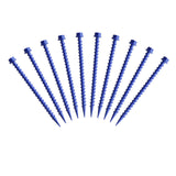 Maxbell 10Pcs Portable Tent Pegs Tent Accessories Spikes for Picnic Beach Gardening blue