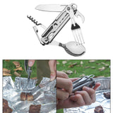 Maxbell Multifunction Survival Foldable Knife Spoon for Emergency Camping Outdoor