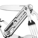 Maxbell Multifunction Survival Foldable Knife Spoon for Emergency Camping Outdoor