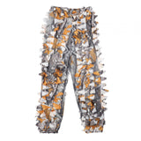 Maxbell Leaves Ghillie Suit Set Woodland Hunting Hooded Jacket Pant for Farming