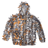 Maxbell Leaves Ghillie Suit Set Woodland Hunting Hooded Jacket Pant for Farming