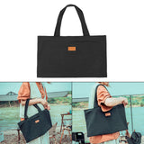 Maxbell Black Canvas Women Shoulder Tote Bag Picnics Retro Durable